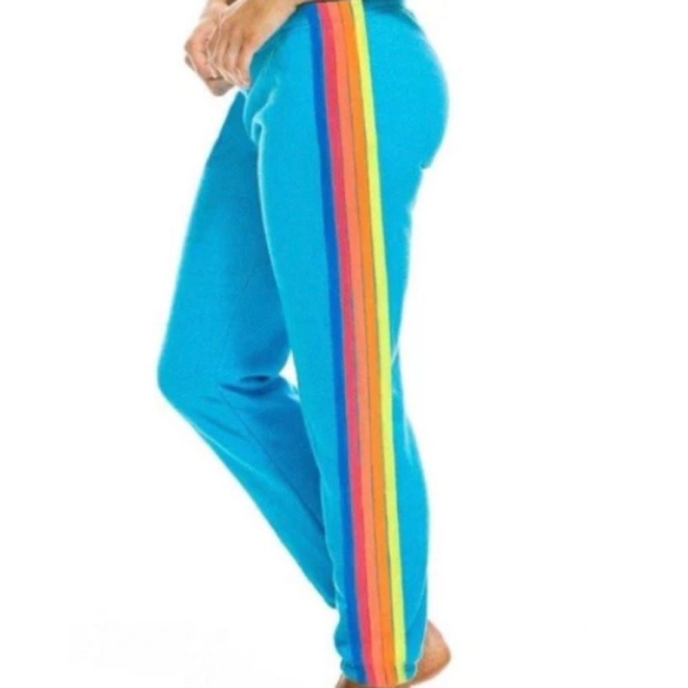 RARE: Aviator Nation Neon Blue sweatpants